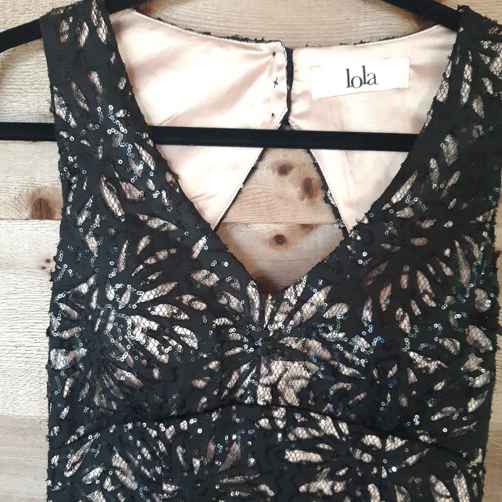 Lola Lace Overlay with Sequins Cocktail Dress - Picture 3 of 8